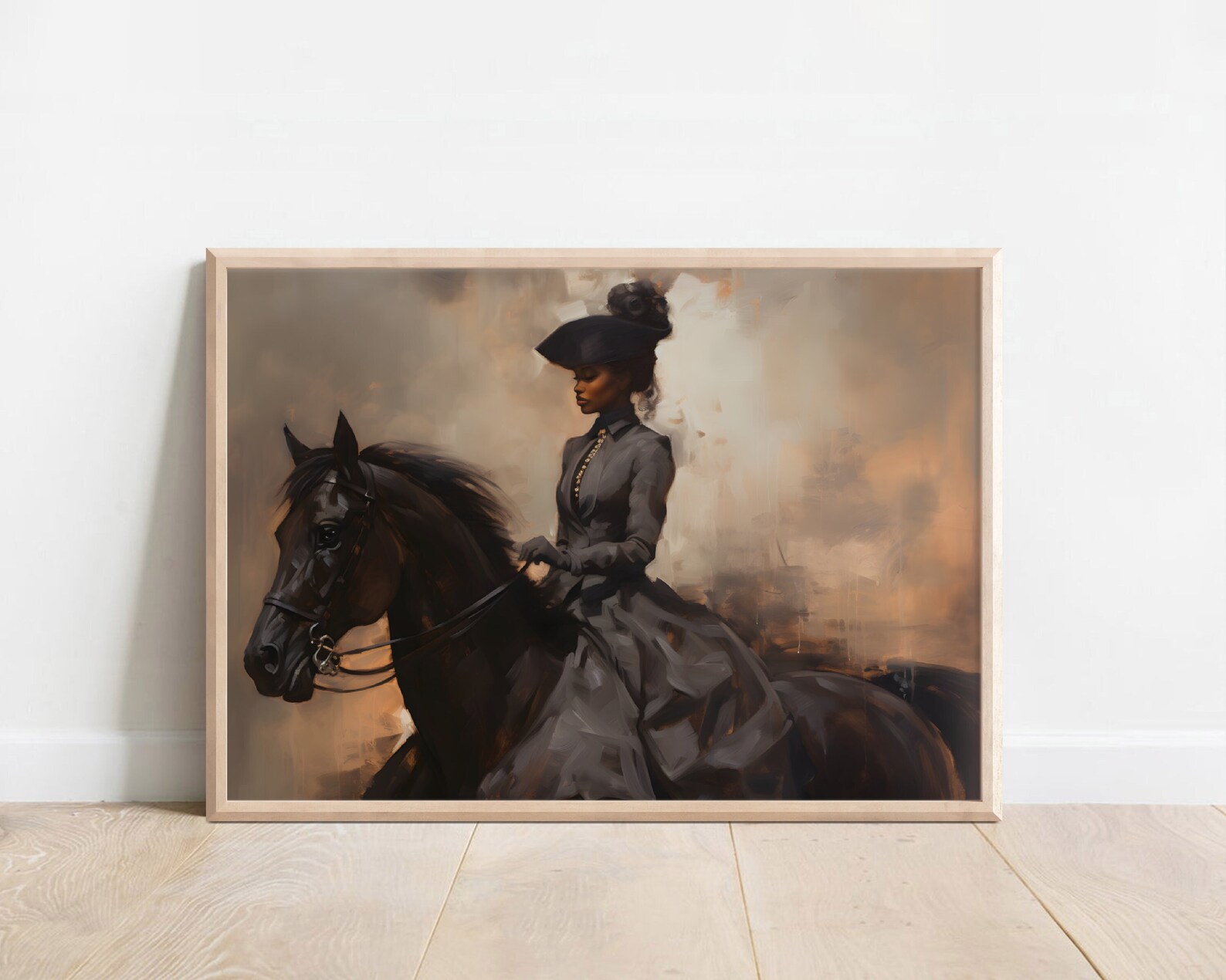 Vintage Equestrian Print | Woman & Horse Art | African American Art ...