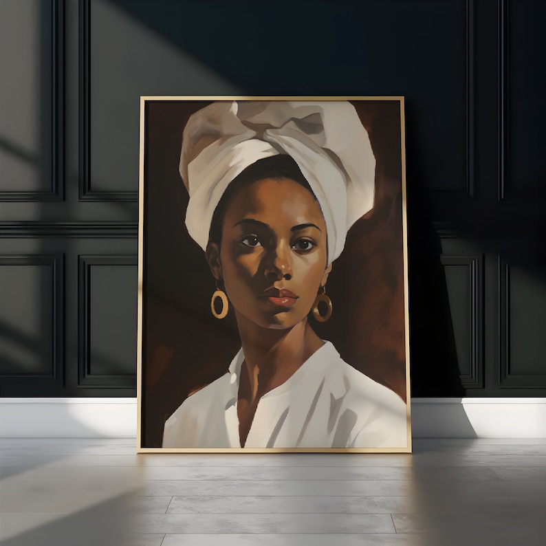 Female Vintage Portrait | African American Wall Art | Vintage Black ...