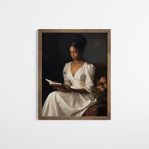 Woman Reading Painting | Victorian Portrait Digital Download | Old World Art | Victorian Wall Decor image 5