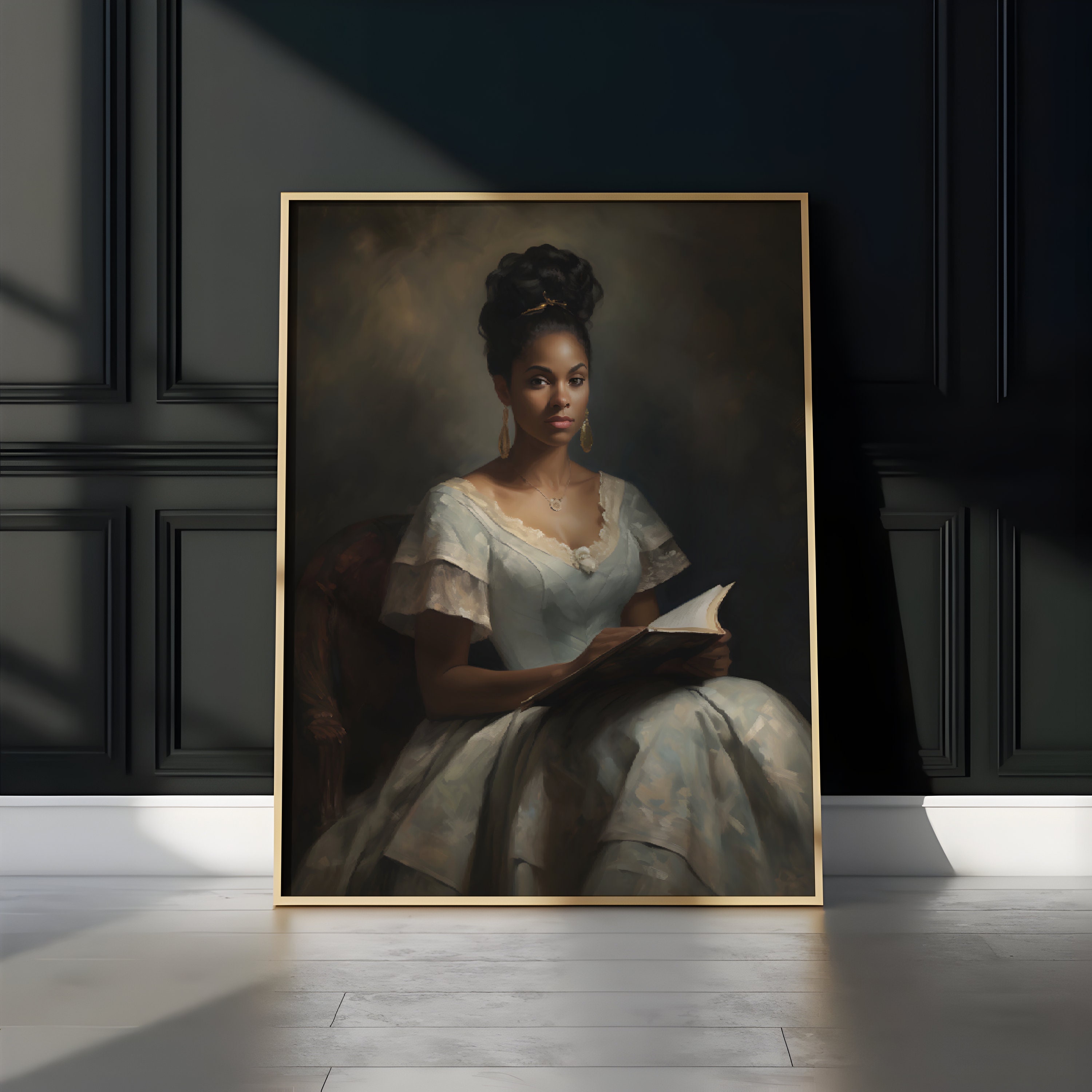 Female Vintage Portrait African American Wall Art Vintage Black Woman ...