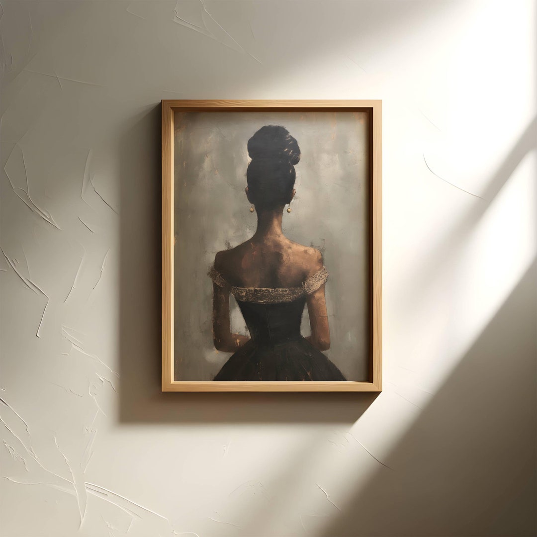 Female Vintage Portrait | African American Wall Art | Black Girl Wall ...