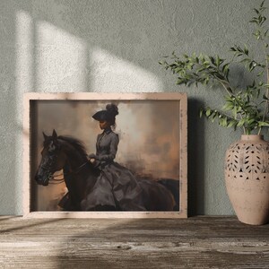 Vintage Equestrian Print | Woman & Horse Art | African American Art ...