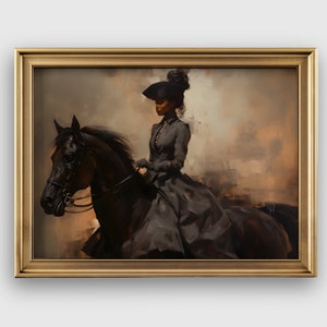 Vintage Equestrian Print | Woman & Horse Art | African American Art ...