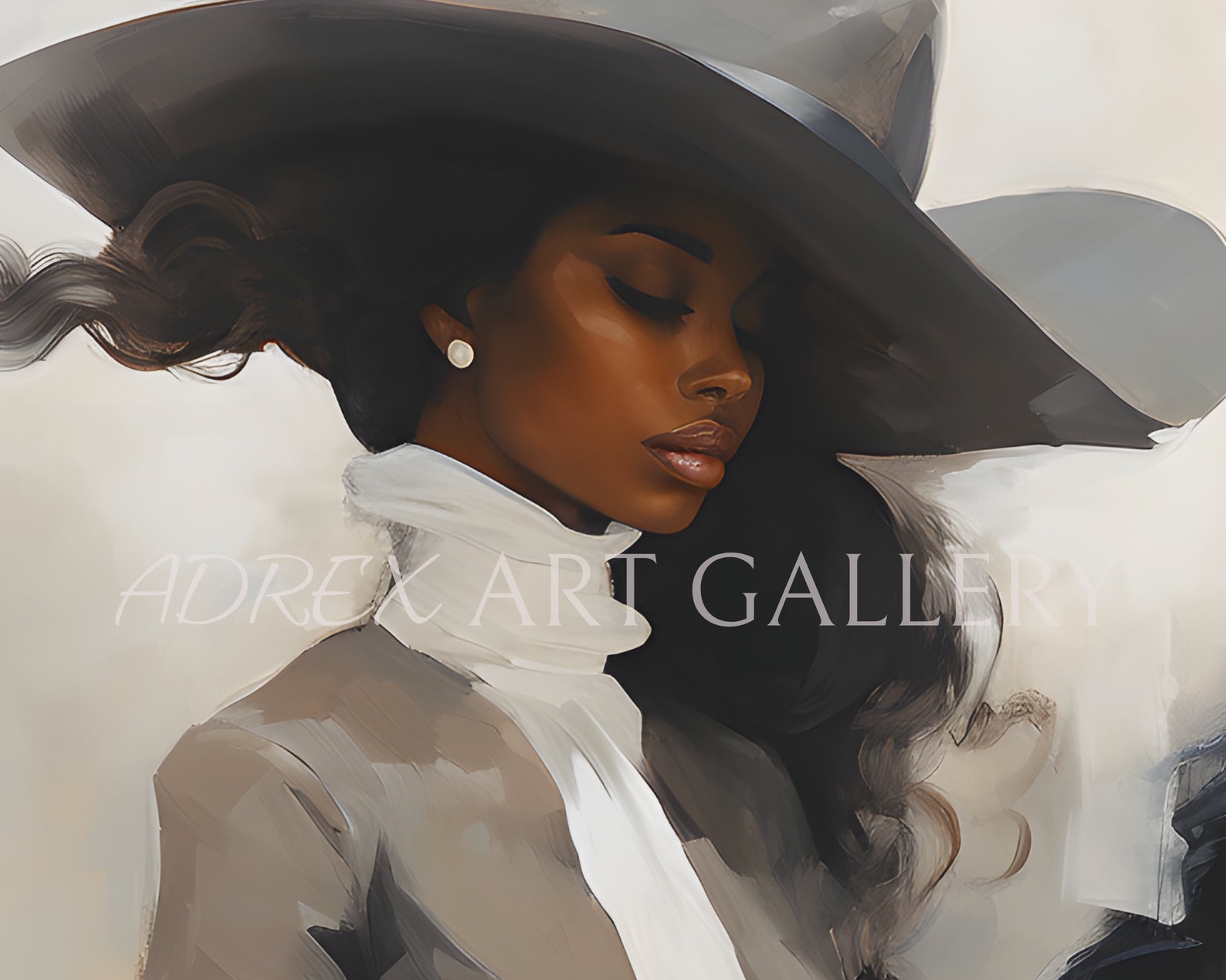 Black Woman Equestrian Print | Female Portrait | African American ...