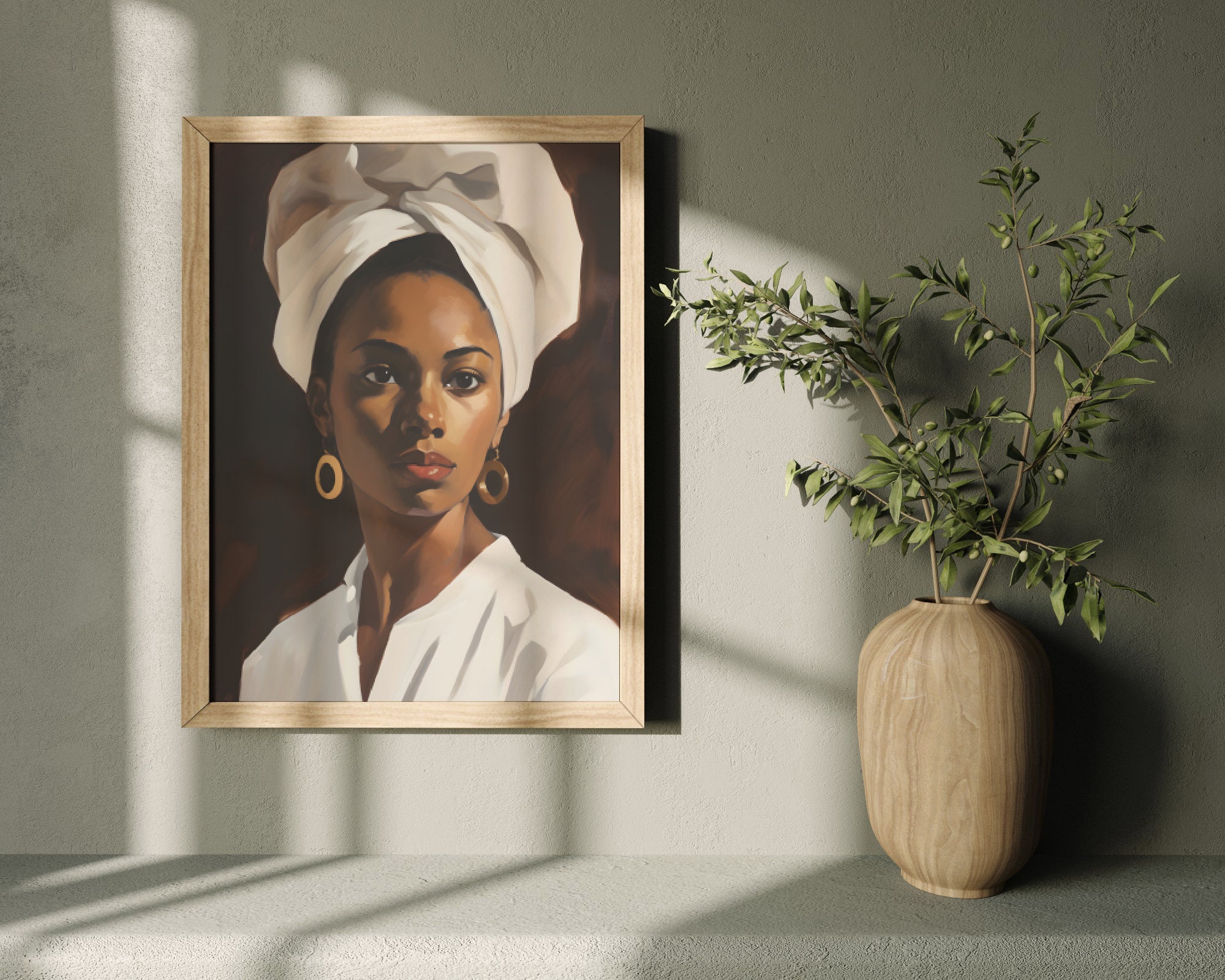 Female Vintage Portrait African American Wall Art Vintage Black Woman ...