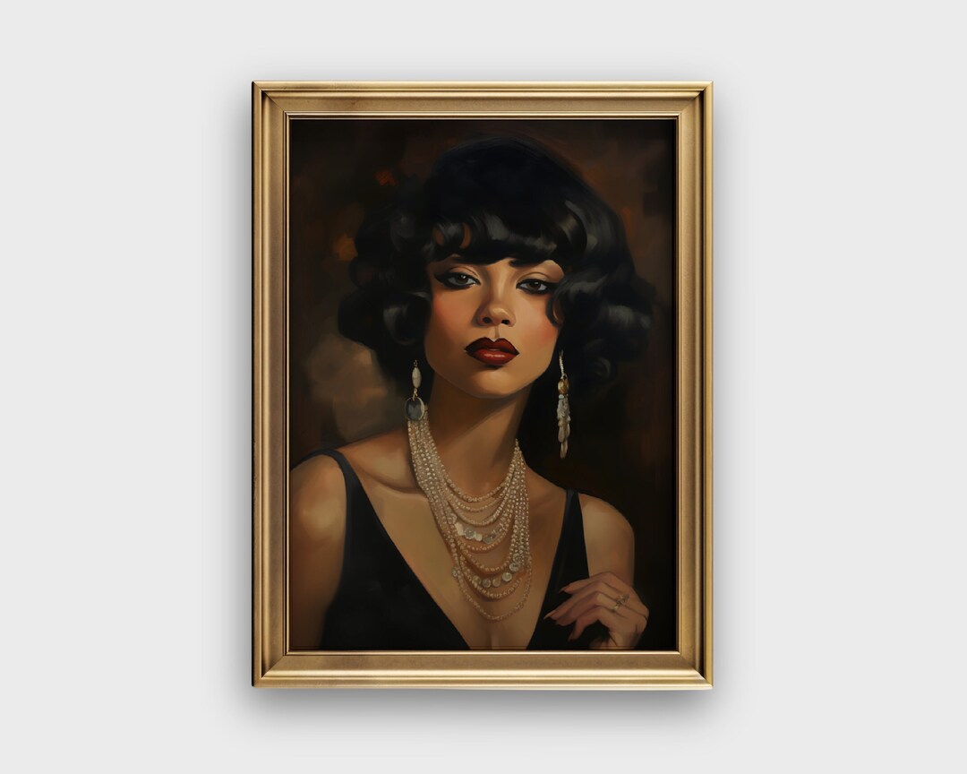 Black Flapper Girl Fine Art | 1920s Fashion Print | Black Vintage ...