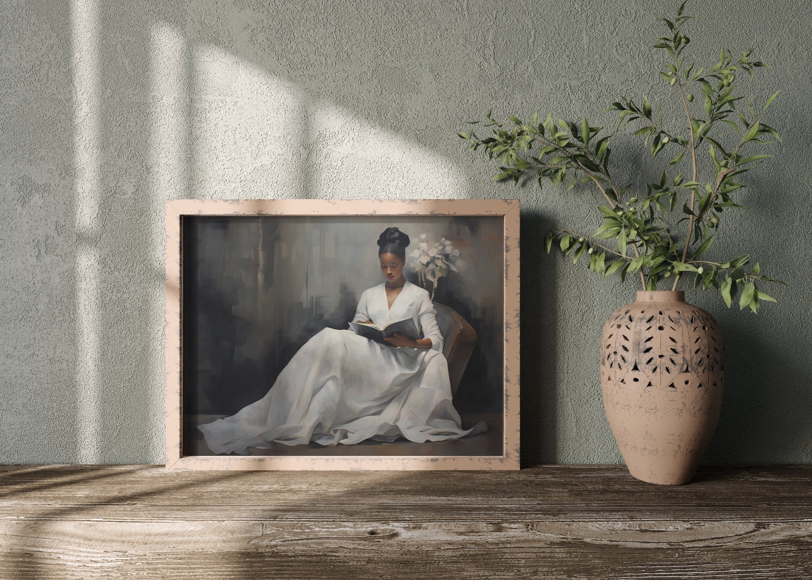 Woman Reading Print | African American Wall Art | Vintage Portrait ...