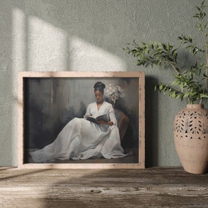 Woman Reading Print | African American Wall Art | Vintage Portrait ...