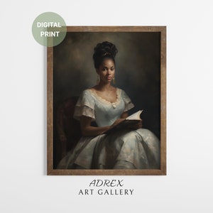 Female Vintage Portrait African American Wall Art Vintage Black Woman ...