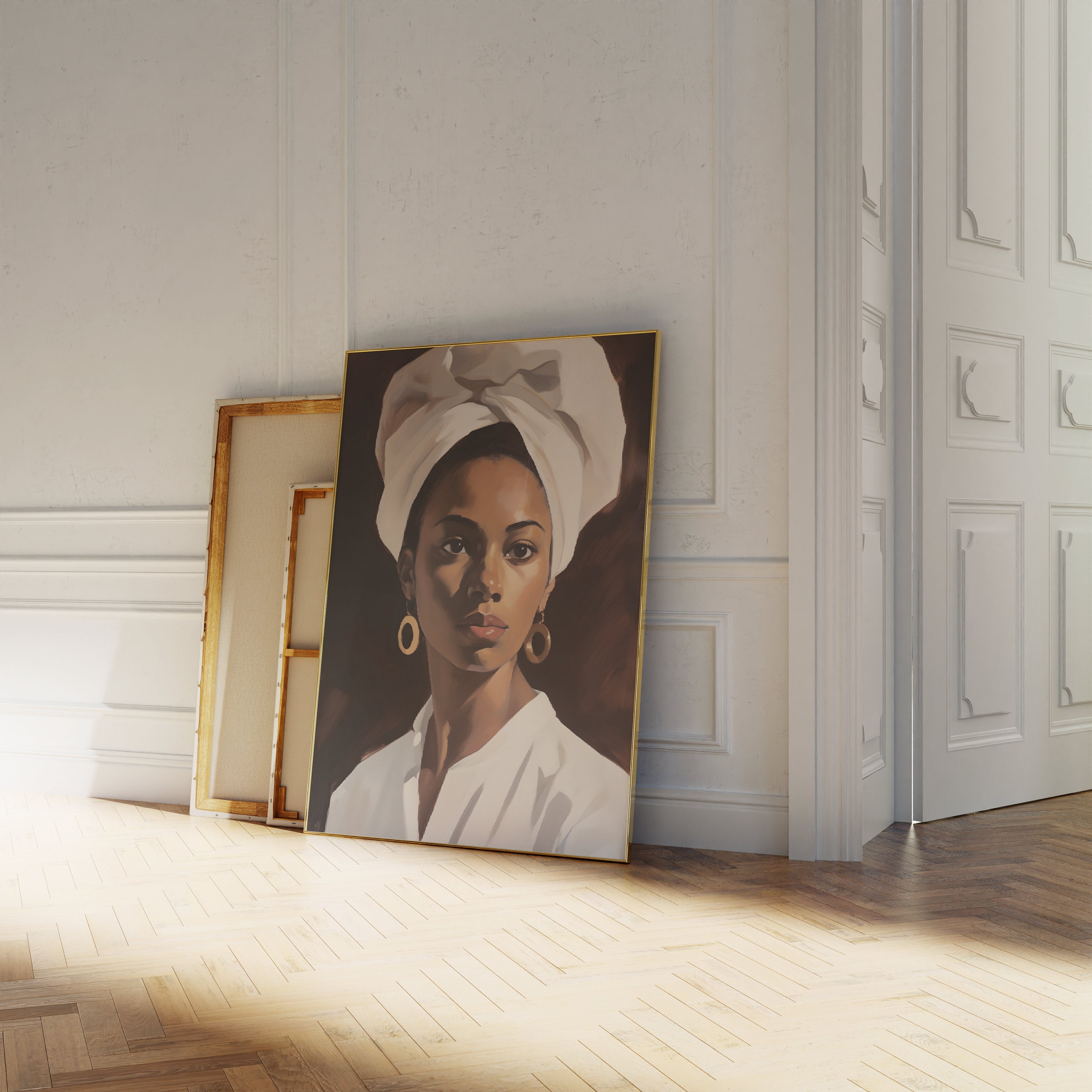 Female Vintage Portrait African American Wall Art Vintage Black Woman ...