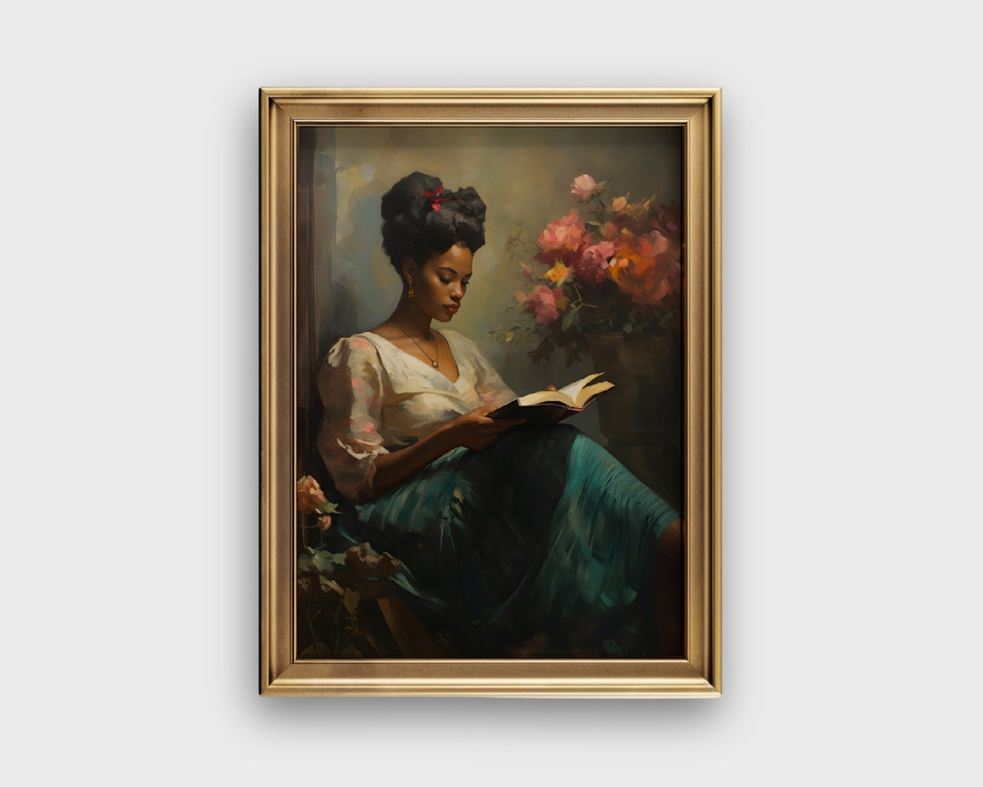 Female Vintage Portrait African American Wall Art Vintage Black Woman ...