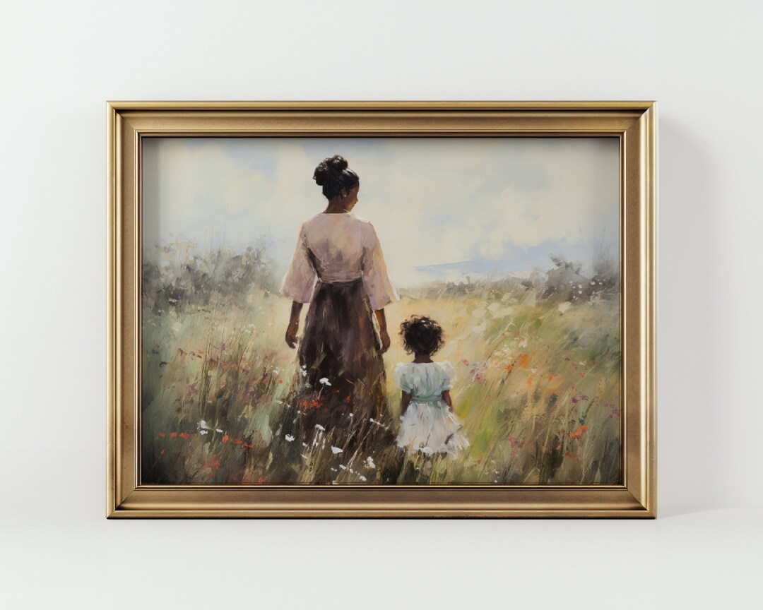 Mother and Daughter Print | Mother and Child Portrait | Vintage African ...
