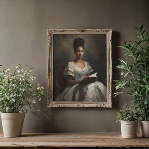 Female Vintage Portrait African American Wall Art Vintage Black Woman ...