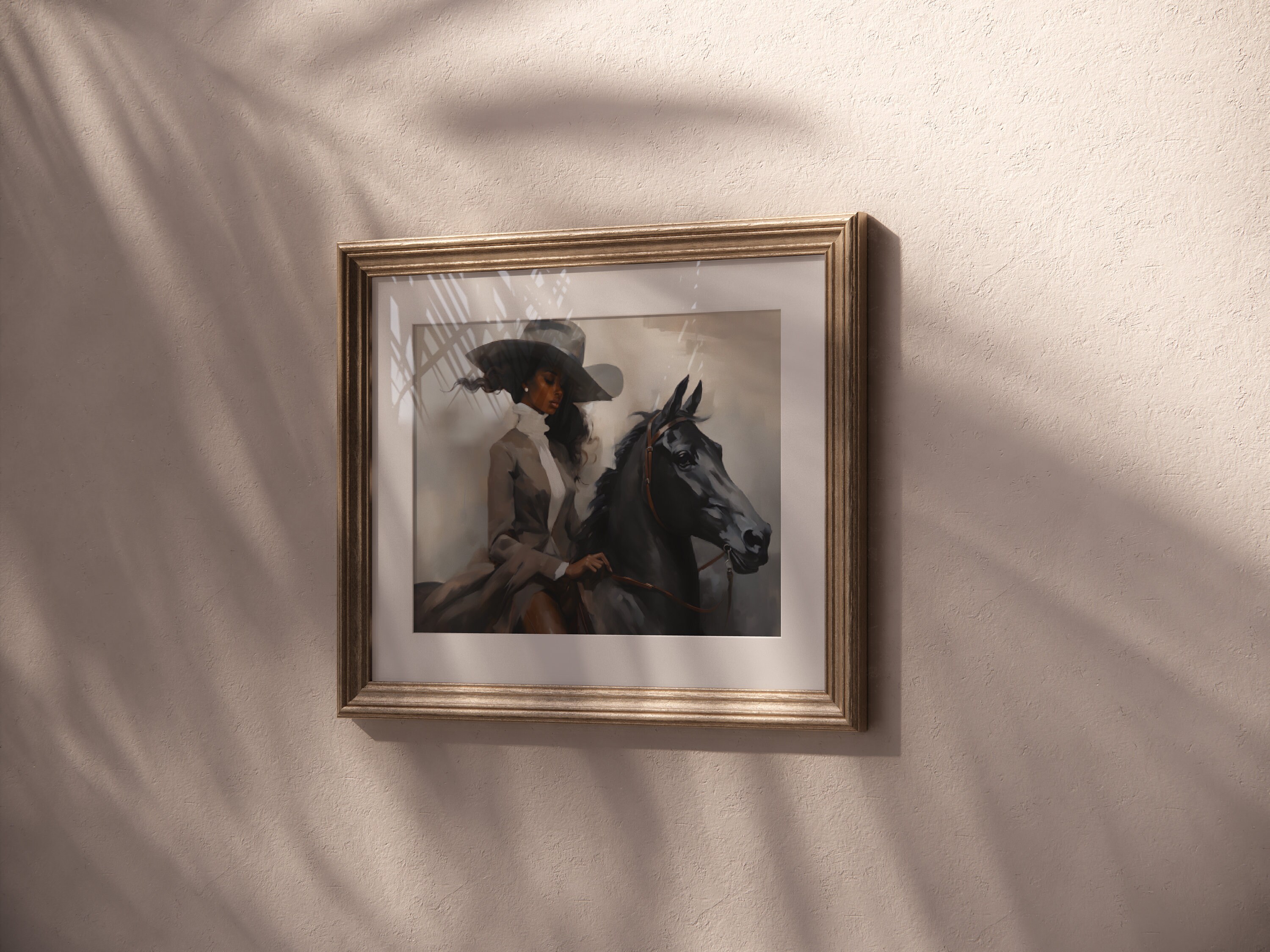 Black Woman Equestrian Print | Female Portrait | African American ...