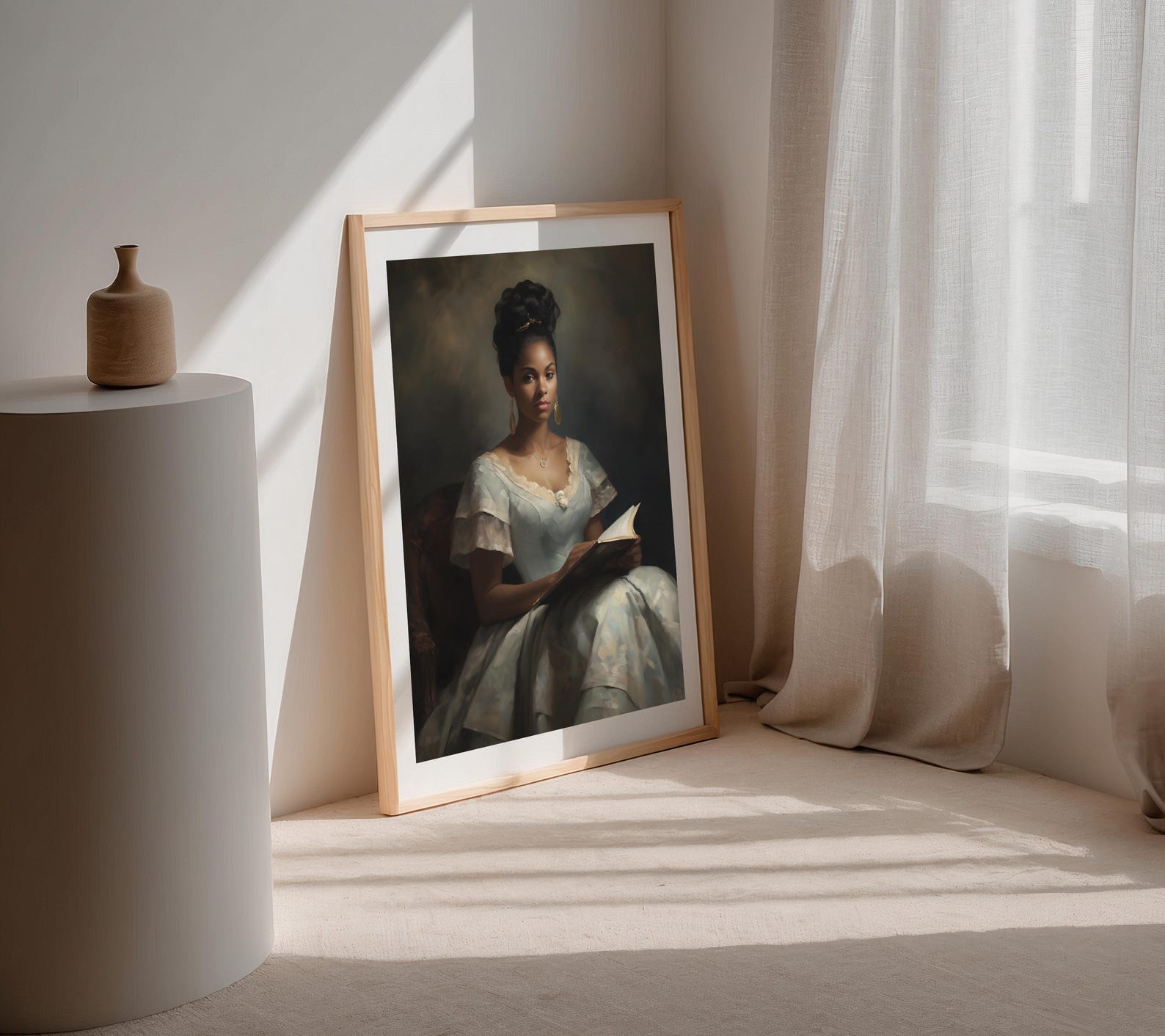 Female Vintage Portrait | African American Wall Art | Vintage Black ...