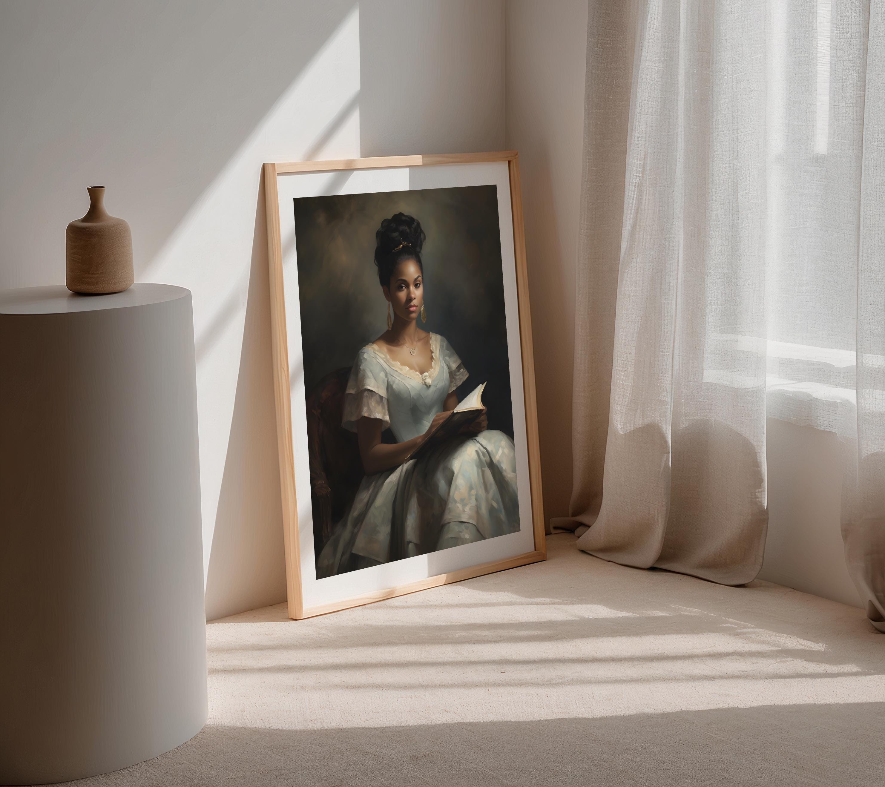 Female Vintage Portrait | African American Wall Art | Vintage Black ...