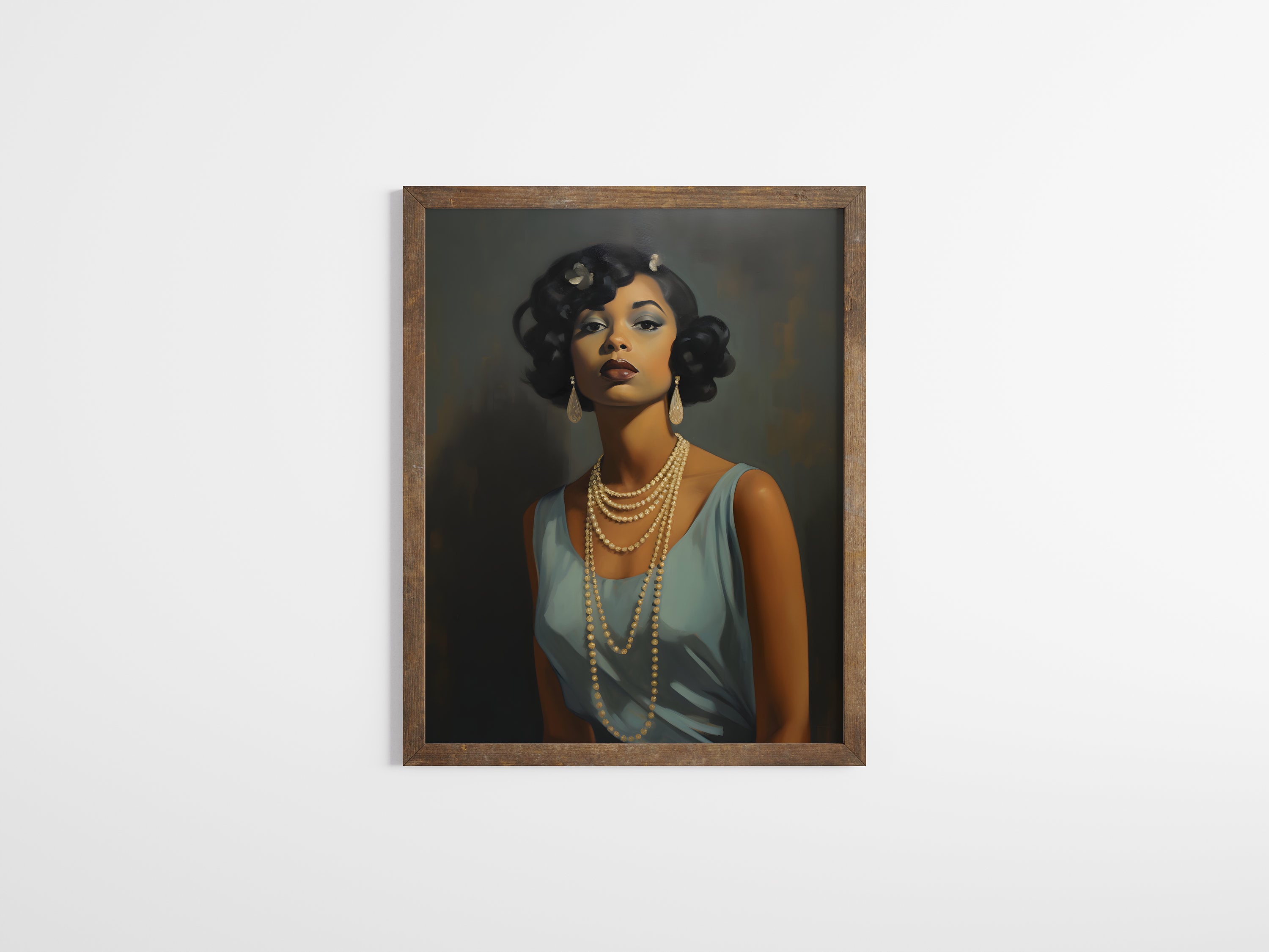 Female Vintage Portrait African American Wall Art Vintage Black Woman ...