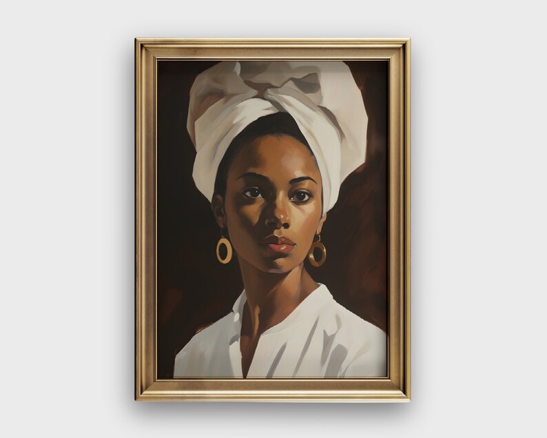 Female Vintage Portrait | African American Wall Art | Vintage Black ...