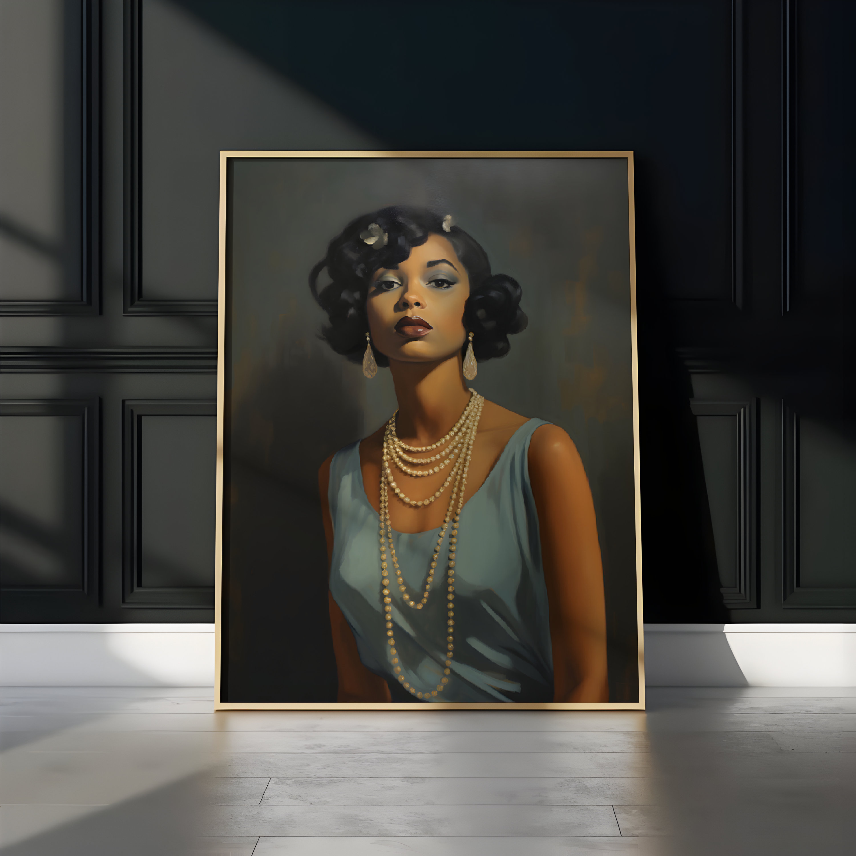 Female Vintage Portrait African American Wall Art Vintage Black Woman ...