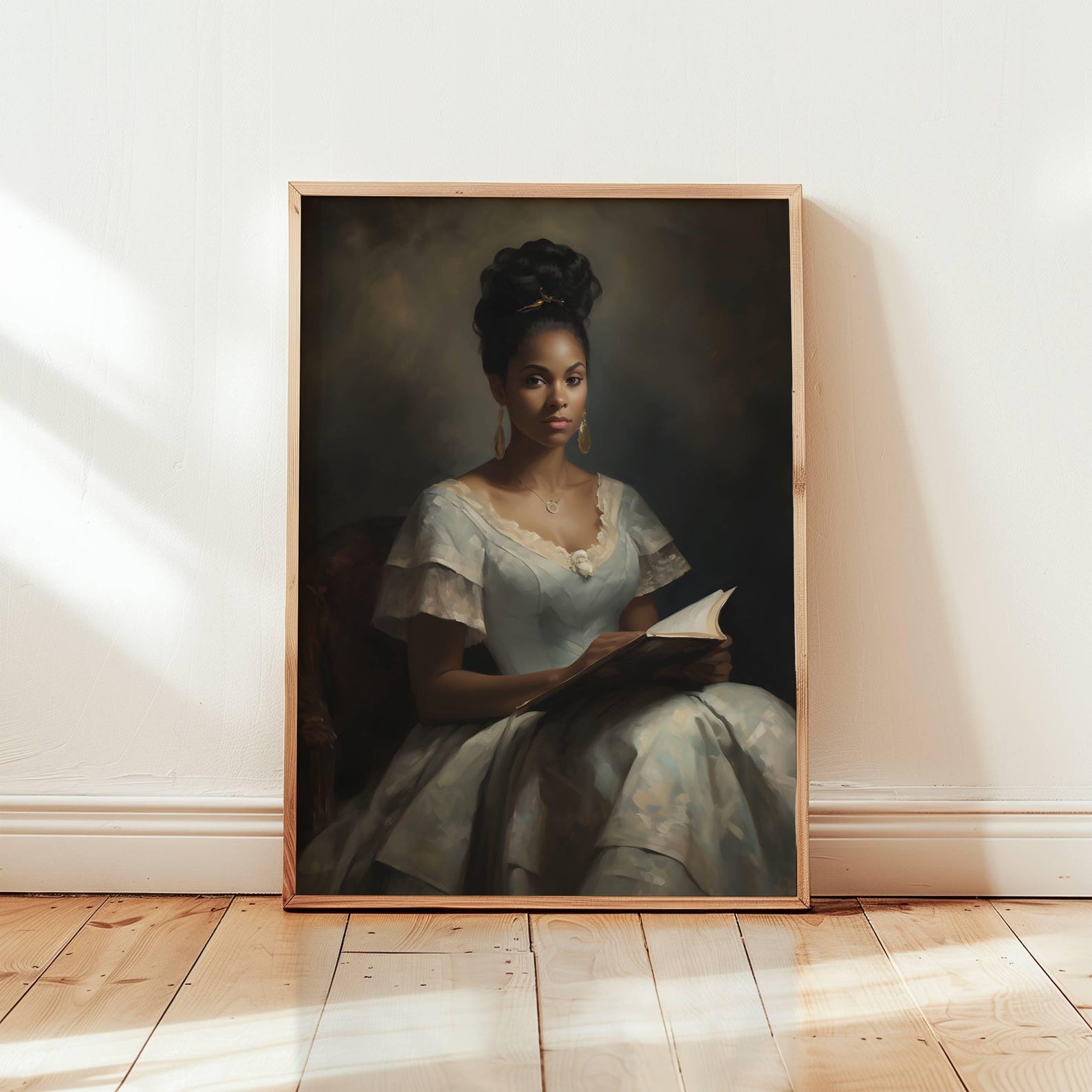 Female Vintage Portrait | African American Wall Art | Vintage Black ...