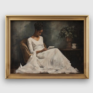 Female Vintage Portrait | African American Wall Art | Vintage Black Woman Portrait | Brown Skin Female Print