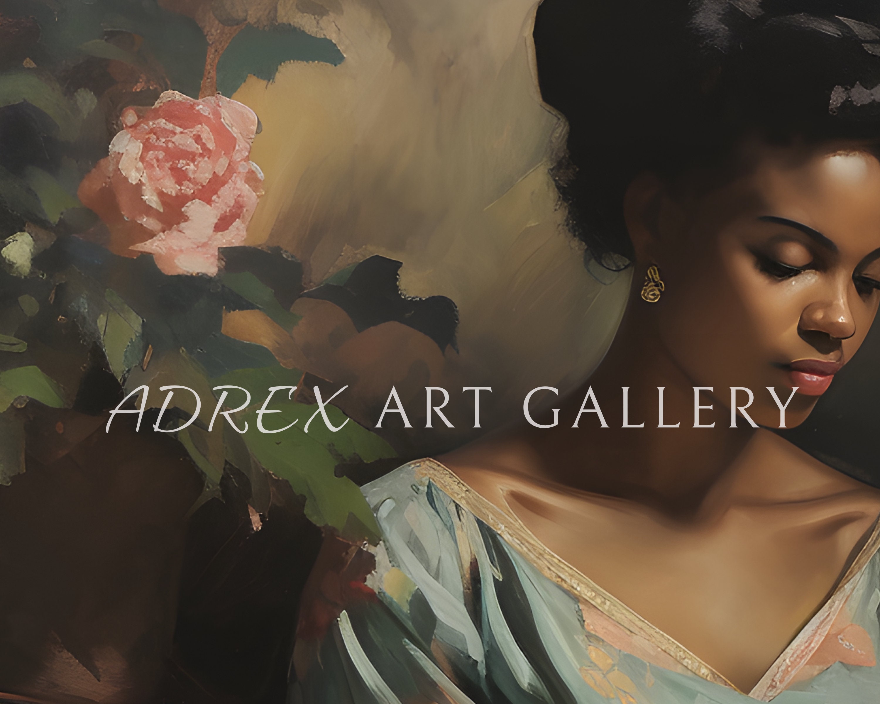 Female Vintage Portrait | African American Wall Art | Vintage Black ...