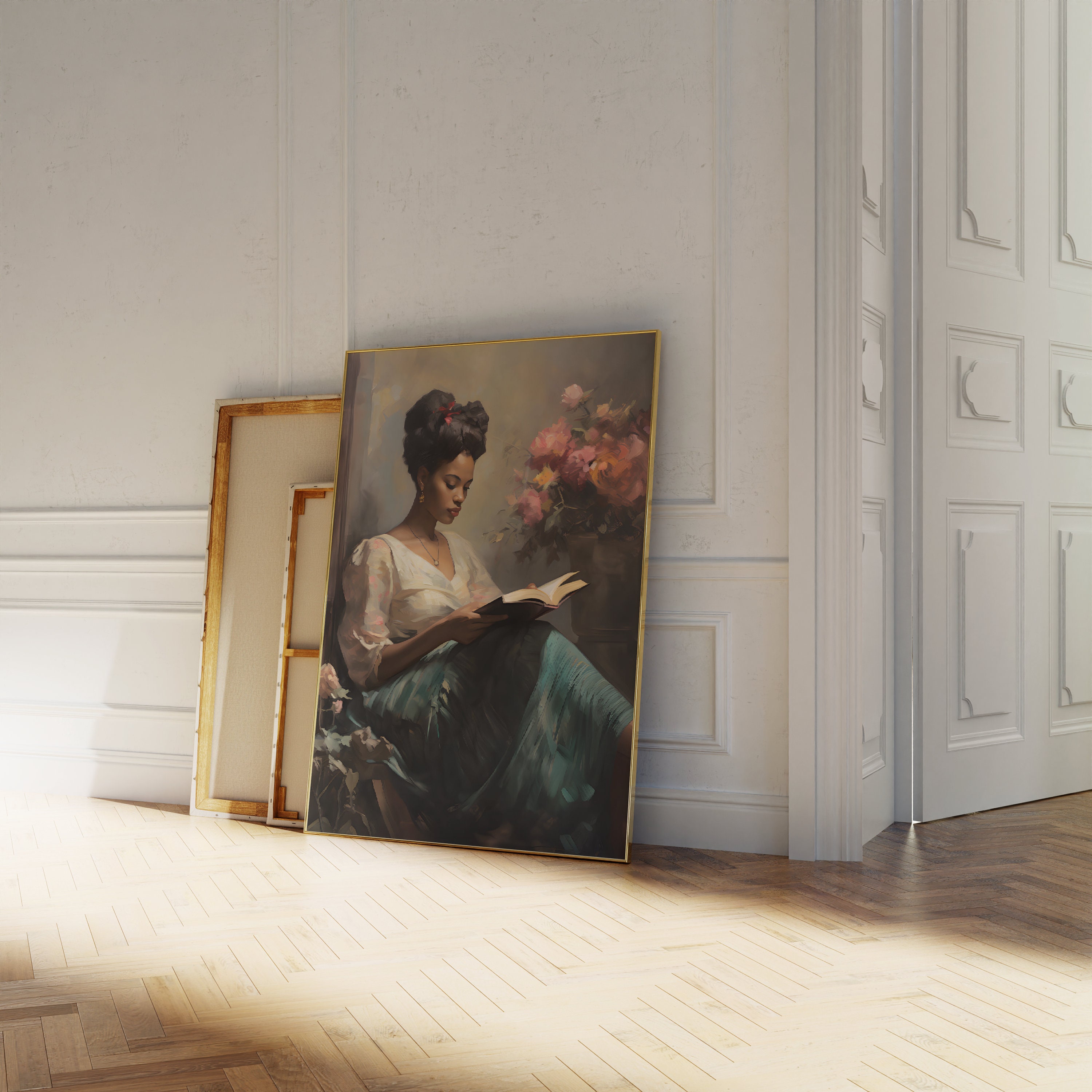 Female Vintage Portrait African American Wall Art Vintage Black Woman ...