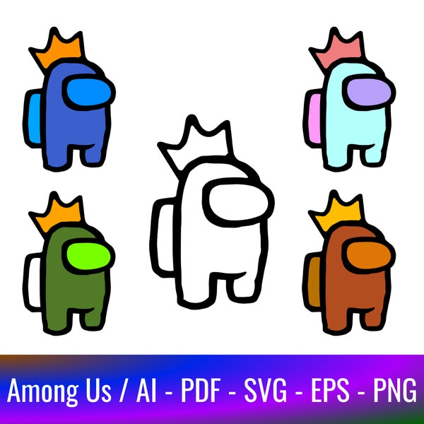 Among Us Character Design | Digital AI-Pdf-DXF-SVG-Eps Illustration Art