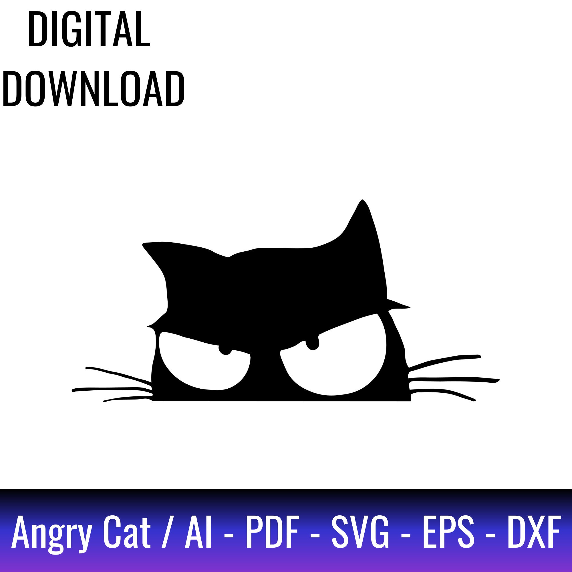 Sketch of angry cat. Stock Vector by ©Designer_an 102439102