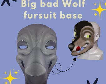 Big bad wolf: Rubber face inspired fursuit base