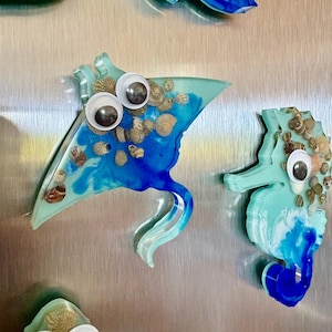 Ocean Creatures Resin Magnets