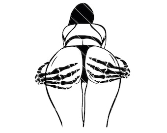 Skeleton Booty Svg, Butt Svg, Halloween Svg, Skeleton Hip Svg, Adult svg, Cricut, Silhouette, Cut files, printables, png, dxf