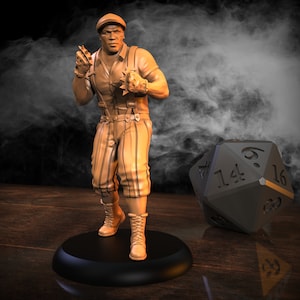 Cthulhu Investigators - Tyrel Mikels - Boxer, Thug, Fighter, Adventurer, RPG, D&D, Character, 32mm - Sci-Fi/Fantasy - by Medusa Project
