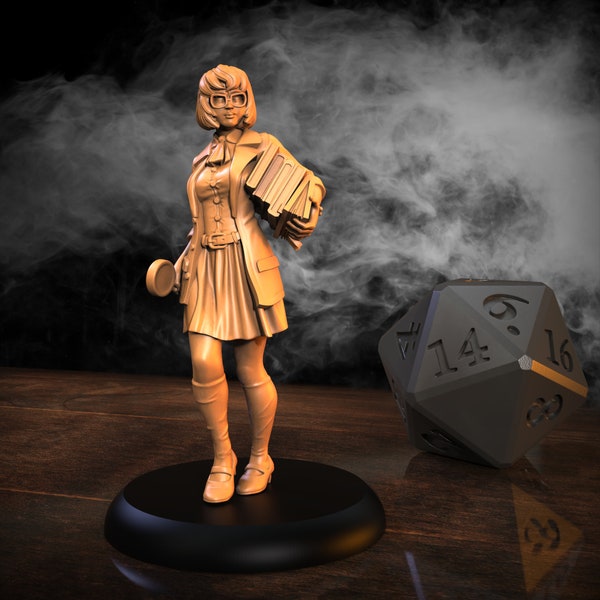 Cthulhu Investigators - Thelma - Adventurer, Detective, RPG, D&D, Character, 32mm - Sci-Fi/Fantasy - by Medusa Project
