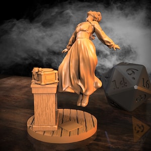 Cthulhu Investigators - Madeleine - Adventurer, Medium, Psychic, Detective, RPG, D&D, Character, 32mm - Sci-Fi/Fantasy - by Medusa Project