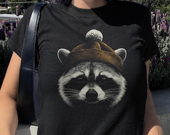 Raccoon Baby Tee, 90s Y2K Graphic Top, Funny Ironic Shirt