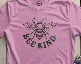 Bee Kind Graphic T-Shirt, Animal Lover Gift, Positive Unisex Tee