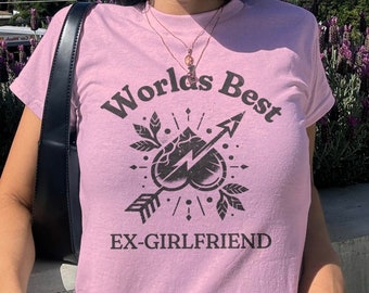 Koszulka z byłą dziewczyną z Funny World, retro koszulka z grafiką Y2K