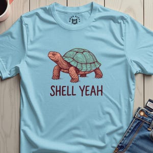 Funny Turtle T-Shirt, Shell Yeah Graphic Tee, Cute Animal T-Shirt, Unique Gift for Turtle Lovers, Casual Unisex Top