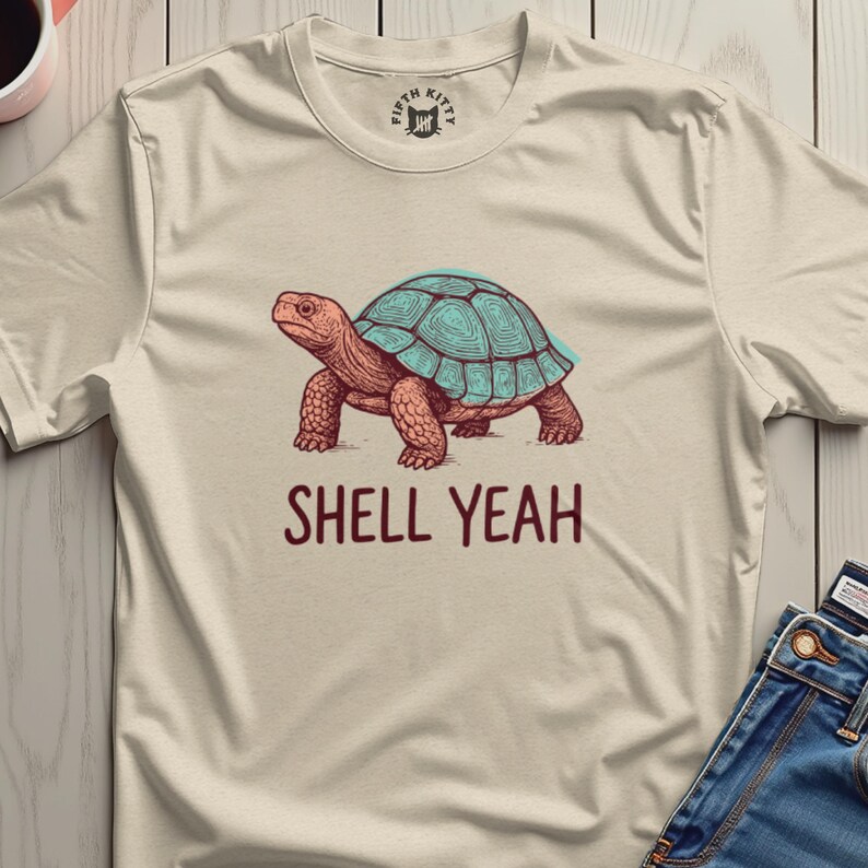 Turtle Graphic Tee, Shell Yeah T-Shirt, Turtle Lover Shirt, Trendy Animal Tee, Casual Top, Funny Turtle Graphic, Gift for Turtle Enthusiast
