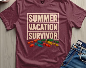Camiseta divertida de mamá: camiseta de superviviente de vacaciones de verano