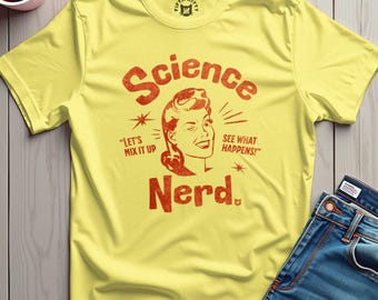 Camiseta divertida de nerd científico, regalo para científico