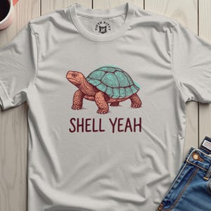 Funny Turtle Shirt, Shell Yeah T-Shirt, Cute Turtle Tee, Vintage Tortoise Shirt, Animal Lover Gift, Cool Graphic Tee, Unisex Casual Top