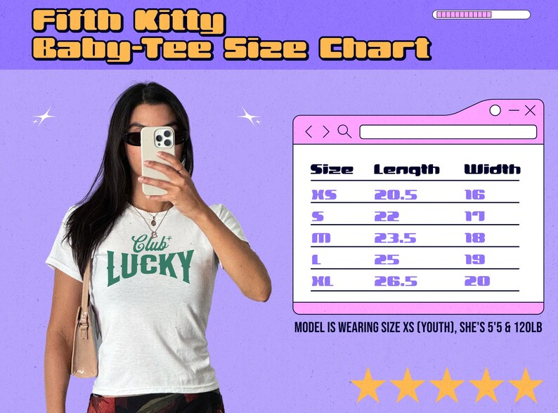 Club Lucky Baby Tee, Y2K Retro Graphic Shirt image 8