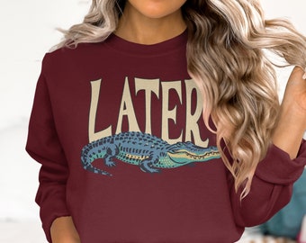 Alligator-tröja från Later Gator | Rolig retro-tröja