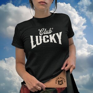 90s Baby Tee, Good Luck Club, St. Patricks Day Shirt, good luck club, womens 90s tee, y2k fashion, lucky tee, girlfriend gift, best friend tee, vintage style, retro baby tee, 90s baby tee, st patricks tee