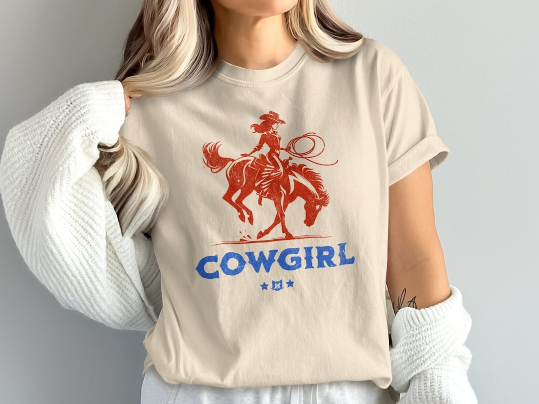 Rodeo Horse Graphic Western Cowgirl T Shirt