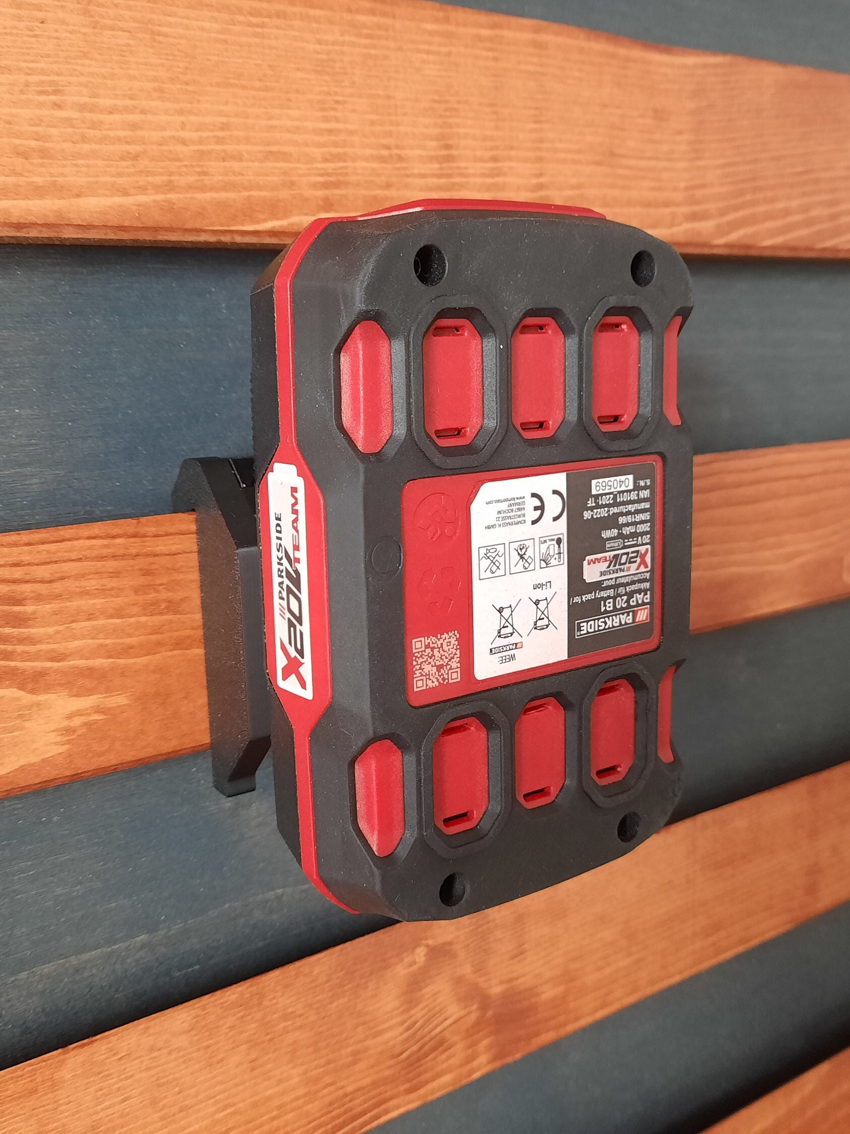 Support pour batterie Parkside X20V Lidl - French Cleat - téléchargement numérique - STL