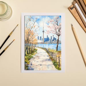 12 Hochwertige Aquarell Drucke Toronto Clip Art Geschenk Digitaler Planer Journaling Postkarten Personalisierung Einladungen Scrapbooks Home Décor