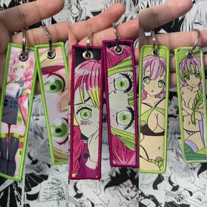 Anime Manga Woven Embroidered Jet Tag Keychain